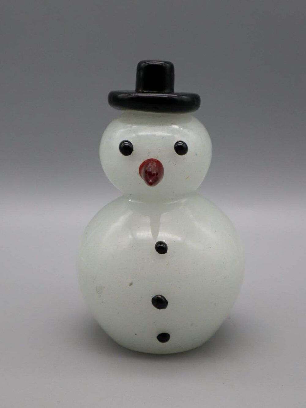 Diamond Star Art Glass Snowman Figurine Winter Holiday Christmas Decor 6 1/2"H - Picture 2 of 8